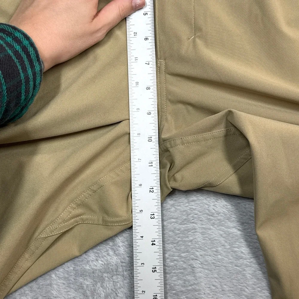 Lululemon Commission Pants Men 34 (Fits 33x30) Tan Khaki Golf Chino Stretch